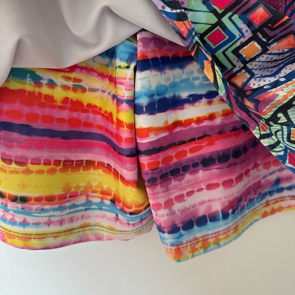 Skort Obsession Vibrant Multicolor Mini Skort - Picture 2 of 3